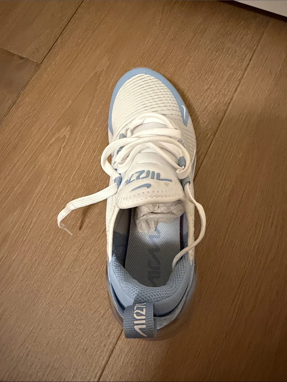 Nike Kids Air Max 270 Sneakers - White and Light Blue
